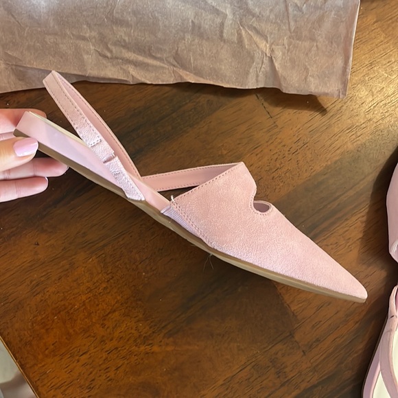 Nib Franco Sarto Canary Slingback Flats in Pink Suede - Picture 4 of 4